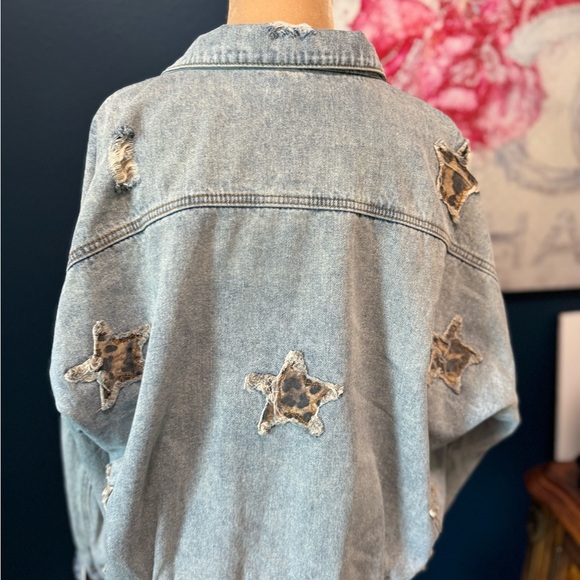 Pol Leopard and Denim Jacket L - Picture 5 of 7